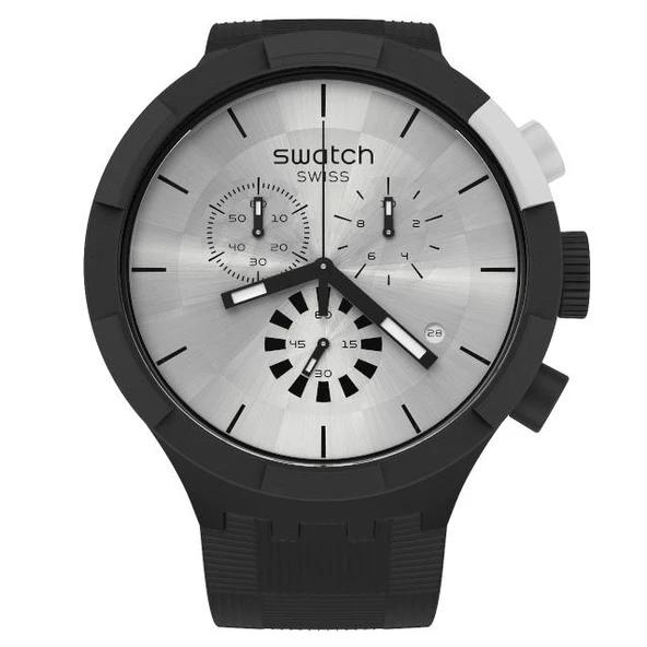 SB02B404 Swatch Chequered Silver Erkek Kol Saati ürün görseli 1