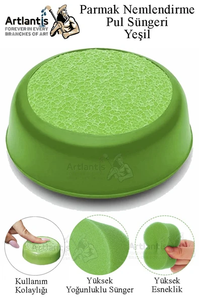 Parmak Nemlendirme Süngeri 1 Adet Renkli Masaüstü Pul Süngeri Para Sayma Süngeri Poşet Kağıt Ayırma Süngeri Büro Ofis - 8