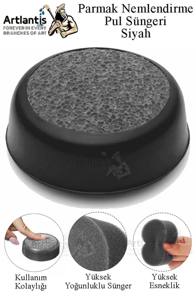 Parmak Nemlendirme Süngeri 1 Adet Renkli Masaüstü Pul Süngeri Para Sayma Süngeri Poşet Kağıt Ayırma Süngeri Büro Ofis - 6