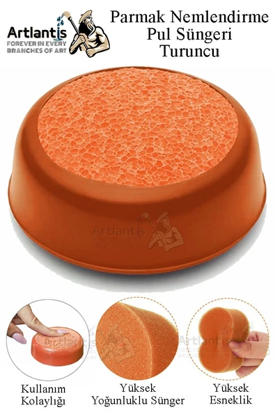 Parmak Nemlendirme Süngeri 1 Adet Renkli Masaüstü Pul Süngeri Para Sayma Süngeri Poşet Kağıt Ayırma Süngeri Büro Ofis - 7