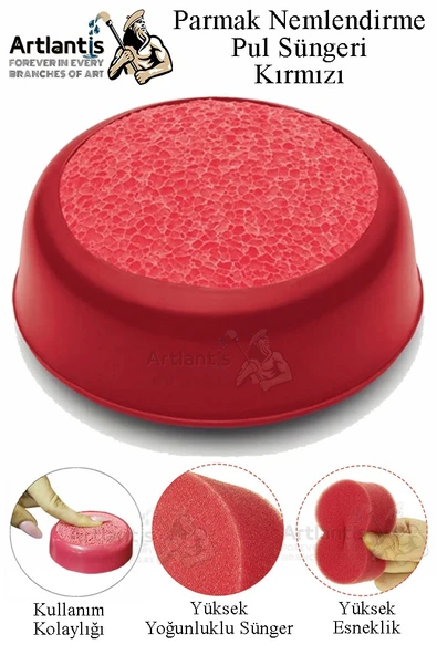 Parmak Nemlendirme Süngeri 1 Adet Renkli Masaüstü Pul Süngeri Para Sayma Süngeri Poşet Kağıt Ayırma Süngeri Büro Ofis - 2