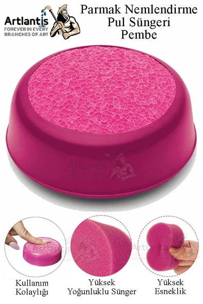 Parmak Nemlendirme Süngeri 1 Adet Renkli Masaüstü Pul Süngeri Para Sayma Süngeri Poşet Kağıt Ayırma Süngeri Büro Ofis - 5