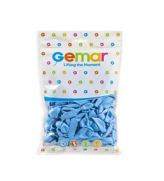 Gemar Doğum Günü Organizasyon Parti Balon - 33 Cm. - Açık Mavi - 100 Adet ürün görseli 1