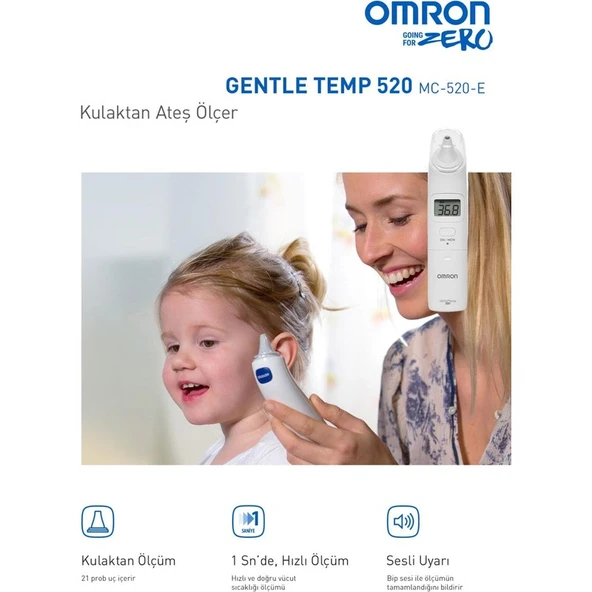 OMRON MC-520-E KULAKTAN ATEŞ ÖLÇER DERECE - 3