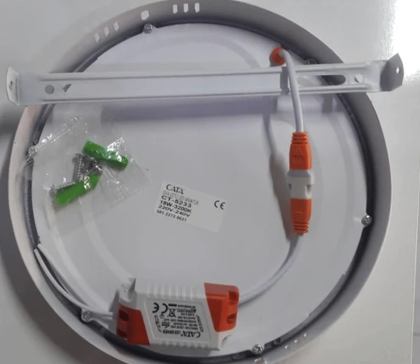 CATA 18W SIVA ÜSTÜ LED PANEL (YUVARLAK) (BEYAZ) - 2