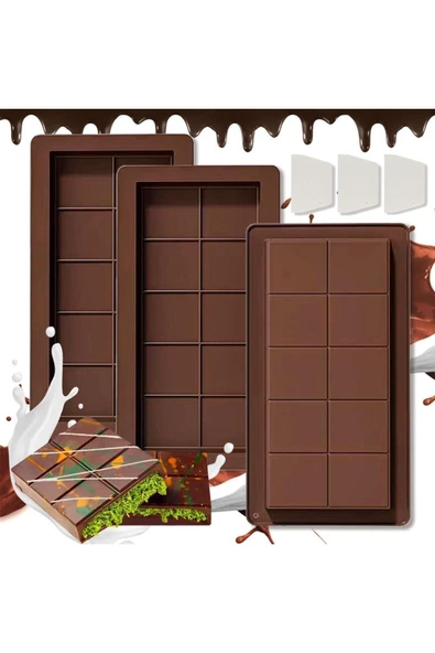 2 Adet Meşhur Dubai Çikolatası Kalıbı Silikon Çikolata Kalıbı Bpa Free İçermez Sağlığa Uygun - 2
