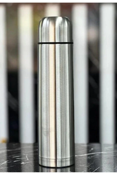 12 Saate Kadar Sıcak Soğuk Tutma 1 LT Çift Katmanlı Çay Kahve Kamp Piknik Termosu SUS304 Çelik İnox - 4