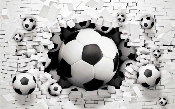 Futbol Topu Çocuk Odası Duvar Kağıdı - Resim 6