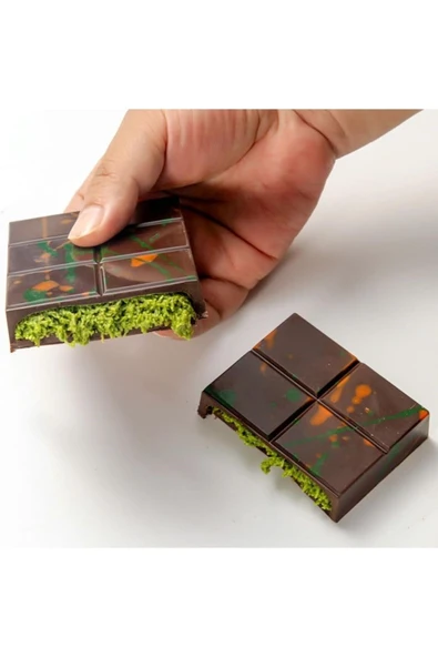 2 Adet Meşhur Dubai Çikolatası Kalıbı Silikon Çikolata Kalıbı Bpa Free İçermez Sağlığa Uygun - 7