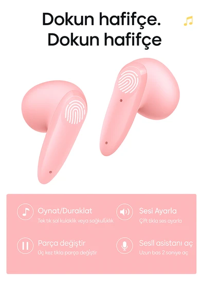 Pro 6plus Slikonsuz Kablosuz Bluetooth Kulaklık Pembe - 3