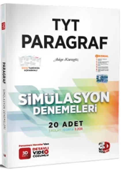 3D Tyt Paragraf Simülasyon 20 Denemeleri