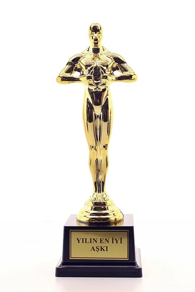 Yılın En İyi Aşk Eşe Sevgiliye Anneye Babaya Yılın En İyi Aşkı Oscarı Ödülü Hediye Büyük Boy