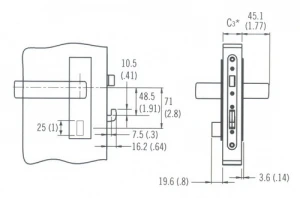 Mobella McCoy Star Square kapı kilidi - Resim 2