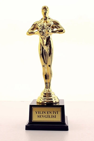 Yılın En İyi Sevgilisi Oscarı Ödülü Eşe Sevgiliye Anneye Babaya Hediye Büyük Boy