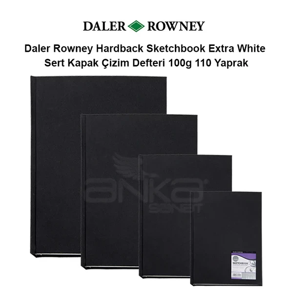 Daler Rowney Hardback Sketchbook Extra White Sert Kapak Çizim Defteri 100g 110 Yaprak ürün görseli