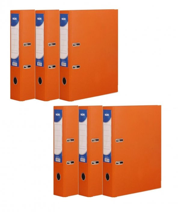 Büro Klasör Turuncu Dar Noki Turuncu Büro Klasörü Halkalı 6 Adet