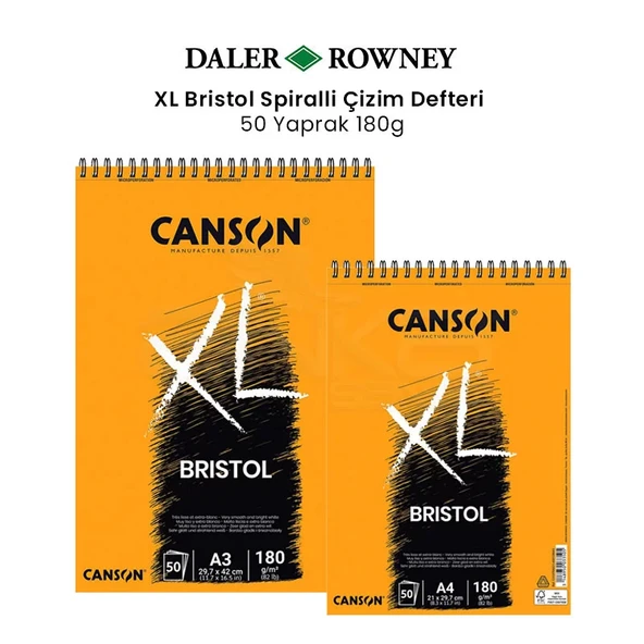 Canson XL Bristol Spiralli Çizim Defteri 180g 50 Yaprak ürün görseli