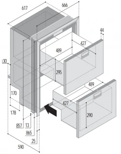 Vitrifrigo Buzdolabı. DW180 OCX2 RFX - 2