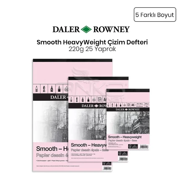 Daler Rowney Smooth HeavyWeight 220g 25 Yaprak ürün görseli