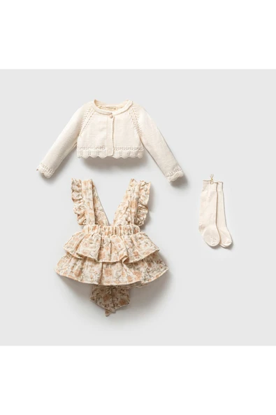 Nipperland KIZ BEBEK HIRKALI ÇORAPLI ROSALINDA JİLE ELBİSE