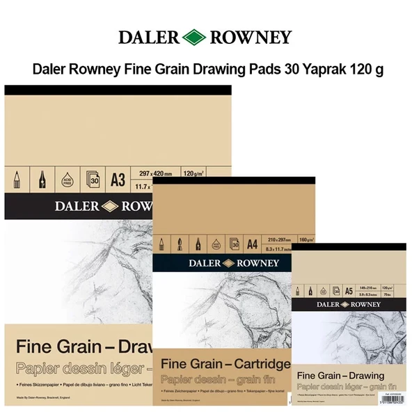 Daler Rowney Fine Grain Drawing Pads 30 Yaprak 120 g ürün görseli