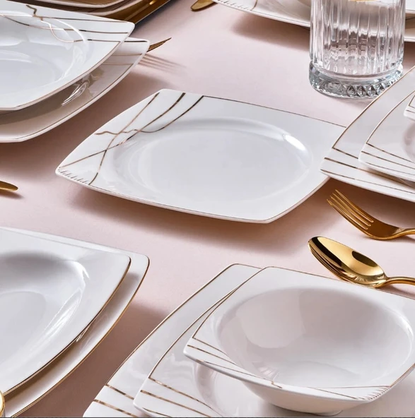 Güral Porselen Caroline 24 Parça Yemek Seti 6729