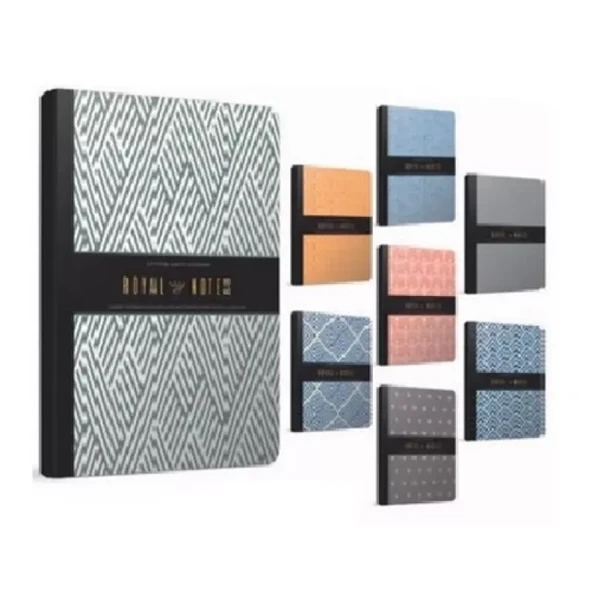 GIPTA ROYAL NOTES SERT KAPAK DEFTER 17x24 KARELİ 120 YAPRAK (4642)