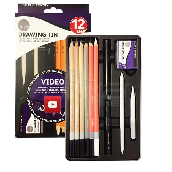 Daler Rowney Simply Drawing Tin 12li Set - 4