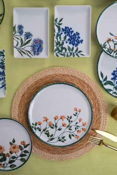 Porland Flower Garden 18 Parça 6 Kişilik İkram ve Kahvaltı Takımı 04PPO000225 - 4