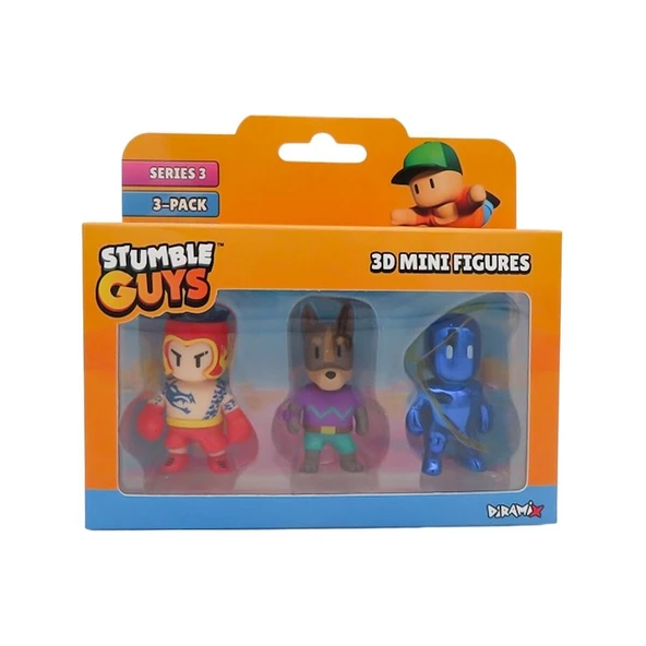 TUY23000 Stumble Guys 3lü Mini Figür - 2