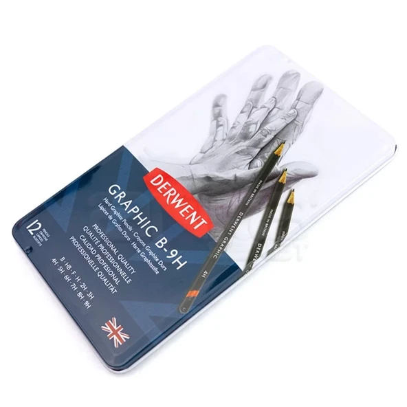Derwent Graphic Dereceli Kalem 12li Hard Set - Resim 2