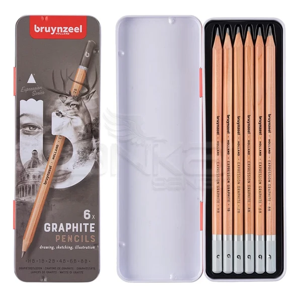 Bruynzeel Expression Graphite Dereceli Kalem 6lı Set ürün görseli
