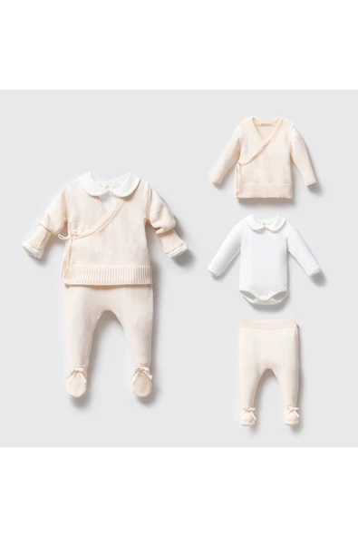 Nipperland KIZ BEBEK KRUVAZE BODY-CEKET-PANTOLON TAKIM