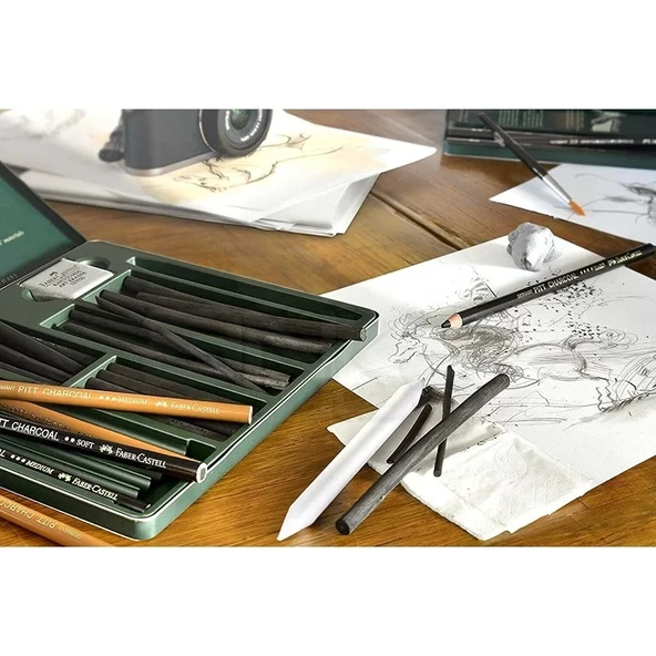Faber Castell Pitt Charcoal Set 24lü - 4