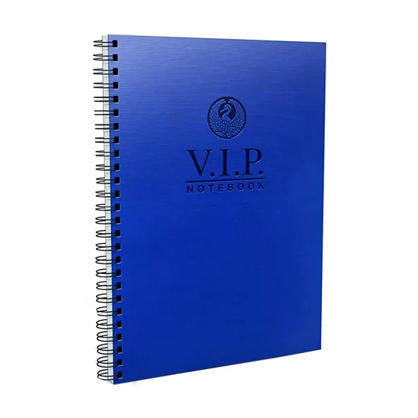 GIPTA VİP SPİRALLİ DERİ KAPAK DEFTER 17x24 KARELİ 140 YAPRAK (1083)