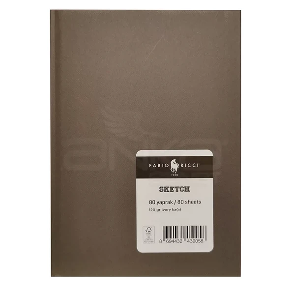 Fabio Ricci Sketch Sert Kapak Çizim Defteri 120g 80 Yaprak - Resim 2
