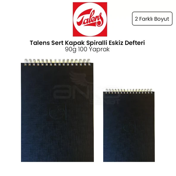 Talens Sert Kapak Spiralli Eskiz Defteri 90g 100 Yaprak ürün görseli