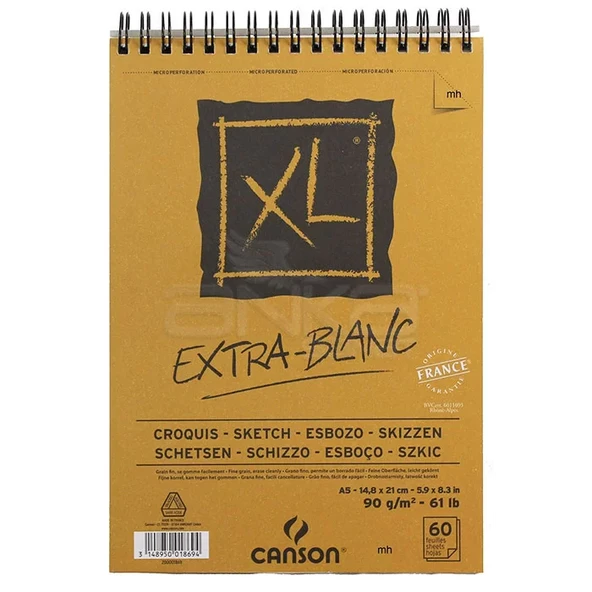 Canson XL Extra White Eskiz Defteri 90g 60 Yaprak A5 - 2