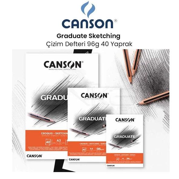 Canson Graduate Sketching Çizim Defteri 96g 40 Yaprak ürün görseli