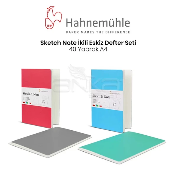 Hahnemühle Sketch Note İkili Eskiz Defter Seti 40 Yaprak A4