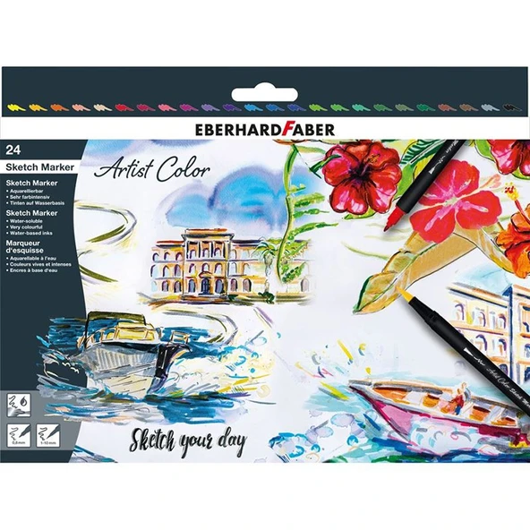 Eberhard Faber Artist Color Eskiz Markörü 24lü Set ürün görseli