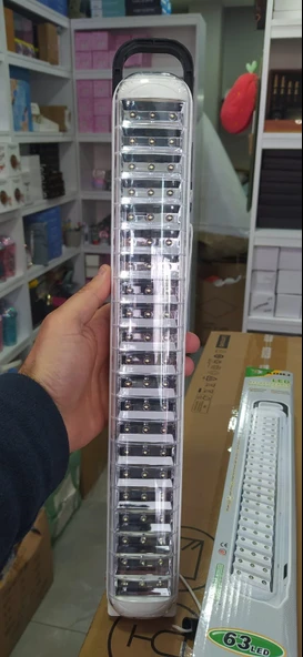 Kamp Feneri Şarjlı Işıldak Aydınlatma 69 Ledli İpli Şarjlı Deprem Acil Durum Işıldak Boy 47 Cm - 2