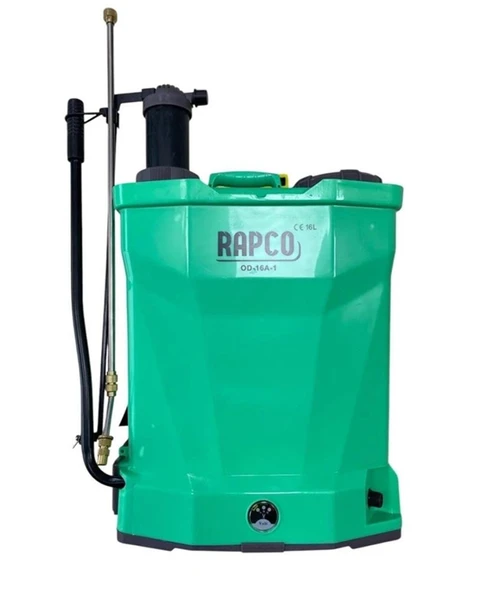 Rapco Turbo Şarjlı Ve Kollu Sırt Tipi İlaç Pompası Akülü İlaçlama Makinesi 16 L