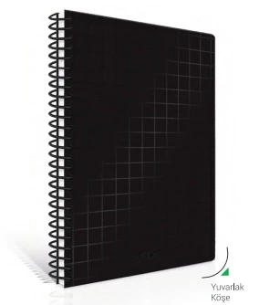 ÇINAR NERO SPİRALLİ SERT KAPAK DEFTER 17x24 KARELİ 100 YAPRAK (55215)