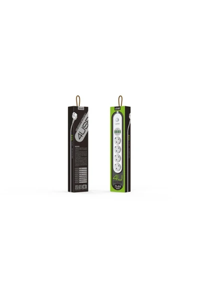 LDNIO Se4432 Grup Priz 4lü - 3.4a 4x Usb Çıkışlı 2metre - 5