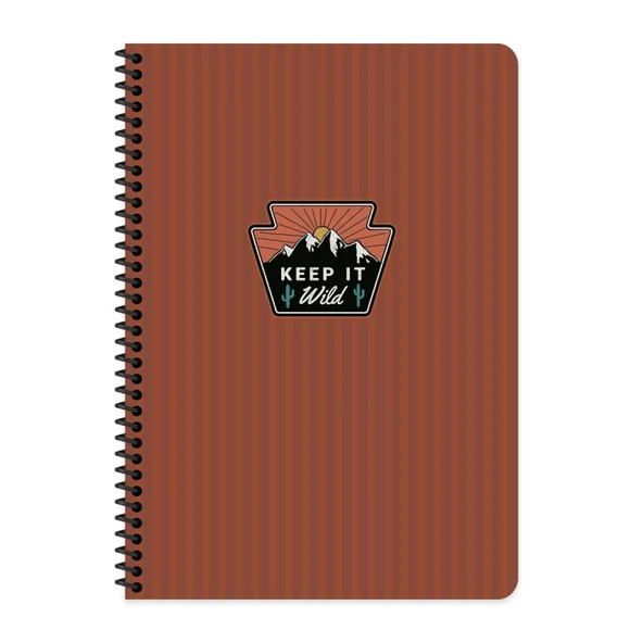 KESKİN OUTDOOR SPİRALLİ SERT KAPAK DEFTER 17x24 KARELİ 80 YAPRAK BORDO (411012)