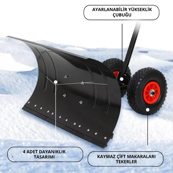 Gardenpro SP-005 Tekerlekli Gübre Ve Kar Küreme Aparatı - 2