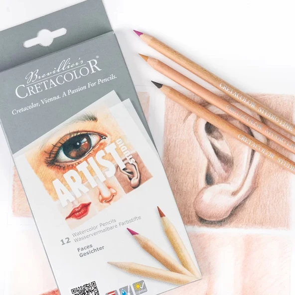 Cretacolor Artist Studio Face Sulandırılabilir Portre Çizim Seti 12li 28310 ürün görseli