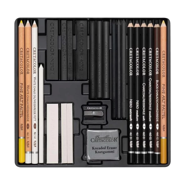 Cretacolor Wolfbox Premium Çizim Seti Metal Kutu 25li 91400-2602 - 3