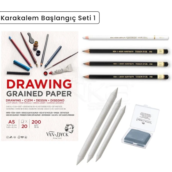 Karakalem Başlangıç Seti 1 K-1 ürün görseli